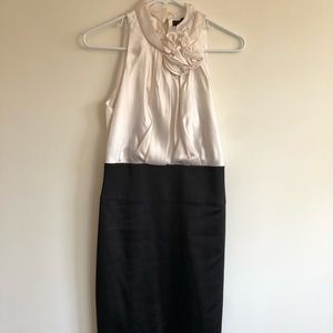 BCBG white and black dress
